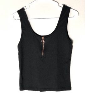 Black tank top w/ zipper front